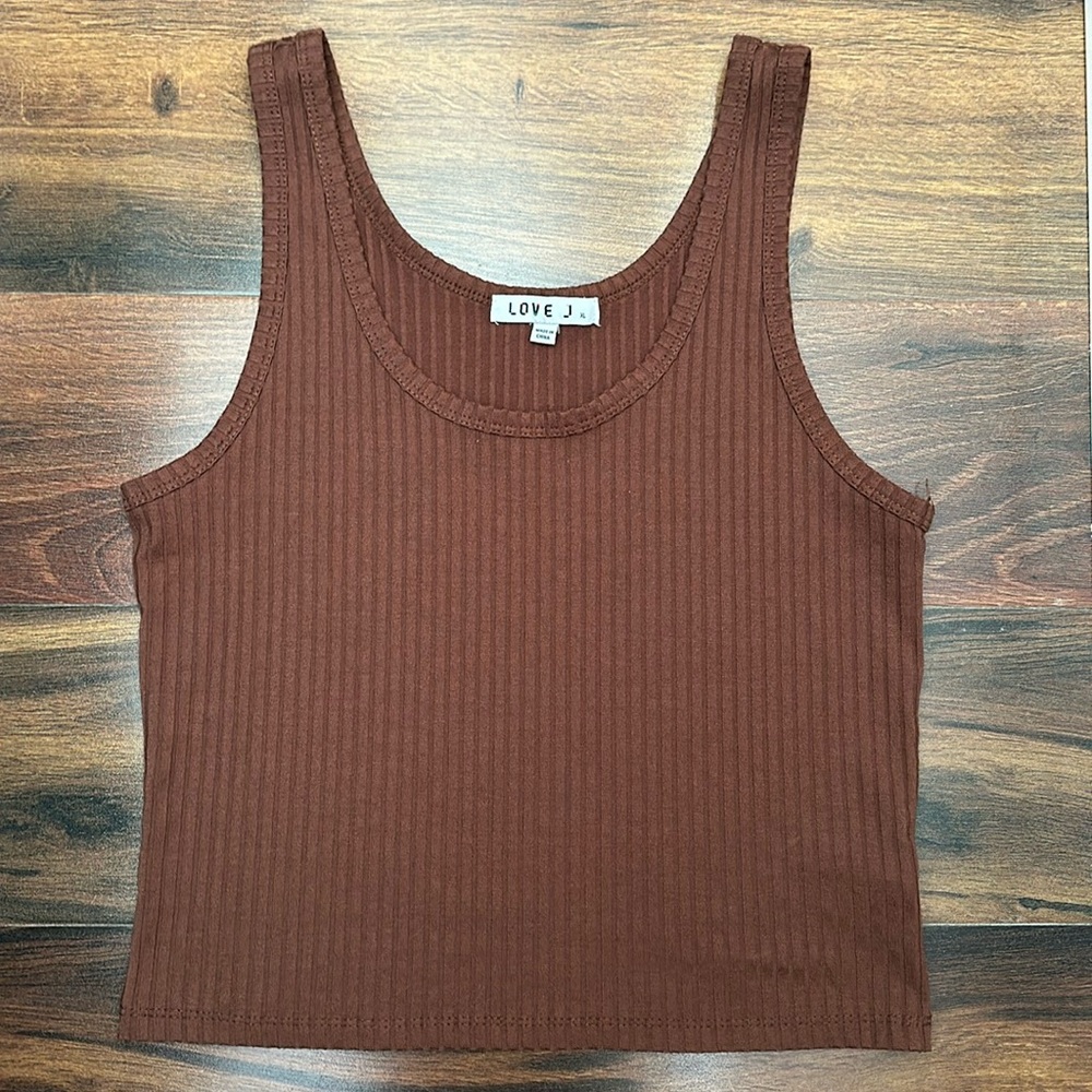 “Love J” Brown Tank Top.